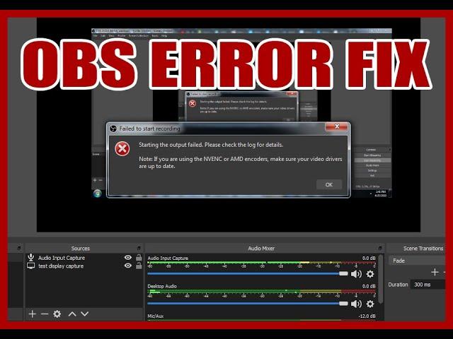 OBS NVENC and AMD encoder error fix - Free Screen Recorder