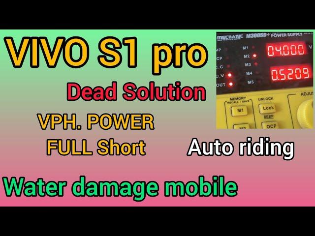 VIVO S1PRO Dead Solution/VIVO Dead Mobile Repair/ water damage mobile repair