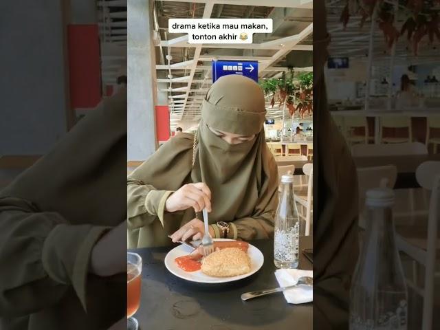 ketika makan makan pakai cadar tonton sampai akhir #cadar #ukhty #niqab #ukhti #wanitabercadar