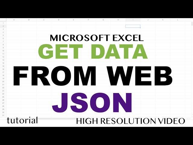 Excel JSON to Table - Import Data JSON from Web URL using Power Query - Part 2