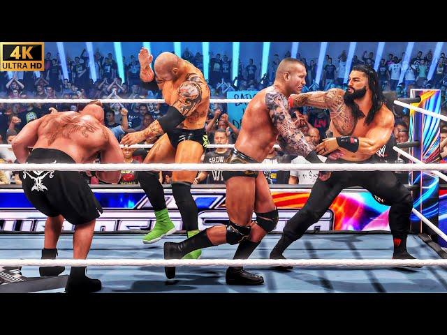 WWE 2K24 | Roman Reigns vs Brock Lesnar vs Batista vs Randy Ortan | SummerSlam |  Ladder Match