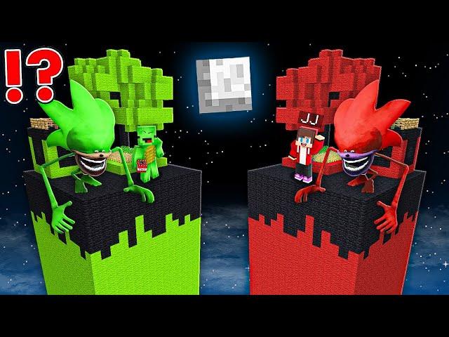 JJ and Mikey FOUND SHIN SONIC CHUNK Battle in Minecraft Challenge - Maizen JJ and Mikey Survive