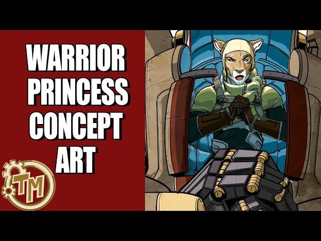 Concept Art for Comics Episode 1-How I created the Warrior Princess from start to finish.