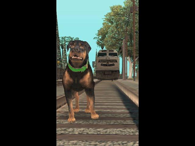 Chop Meets The Train in GTA San Andreas #shorts