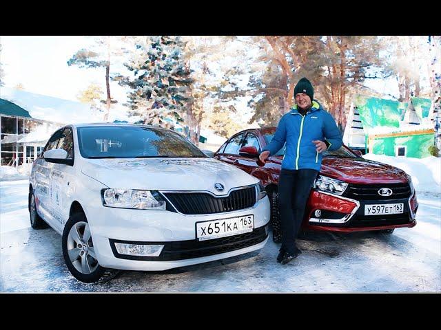 Сравнительный тест-драйв Lada Vesta против SKODA Rapid (2016)