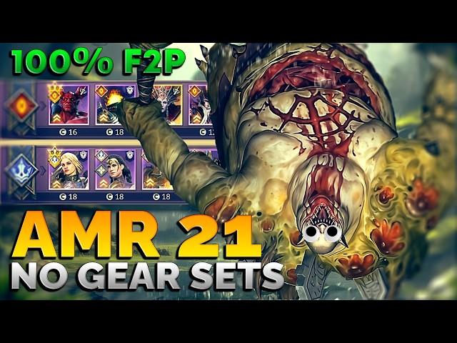 100% FTP AMR Stage 21 With NO GEAR SETS!!! Artifact Material Raid Made Easy | Watcher of Realms