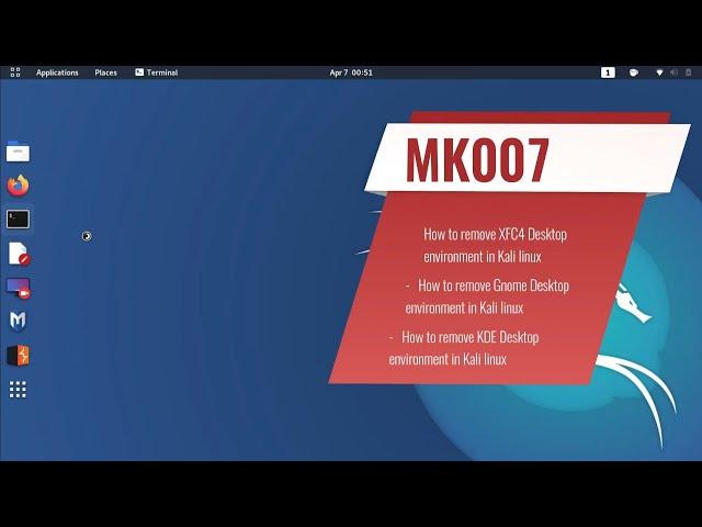 How to Remove Desktop Environment in Kali Linux 2023 | MK007