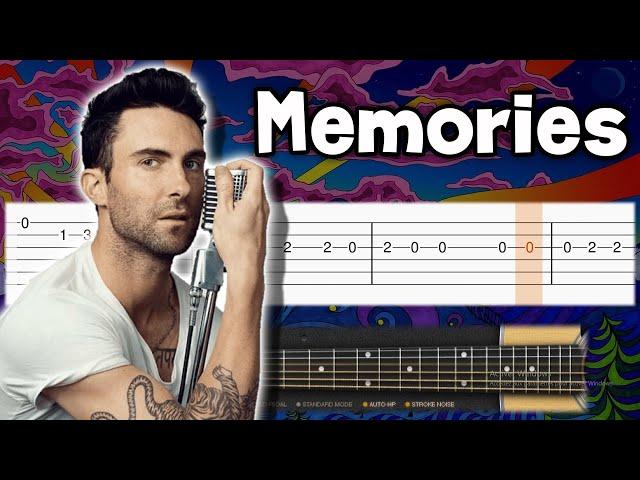 Maroon 5 - Memories - Guitar tutorial (TAB)