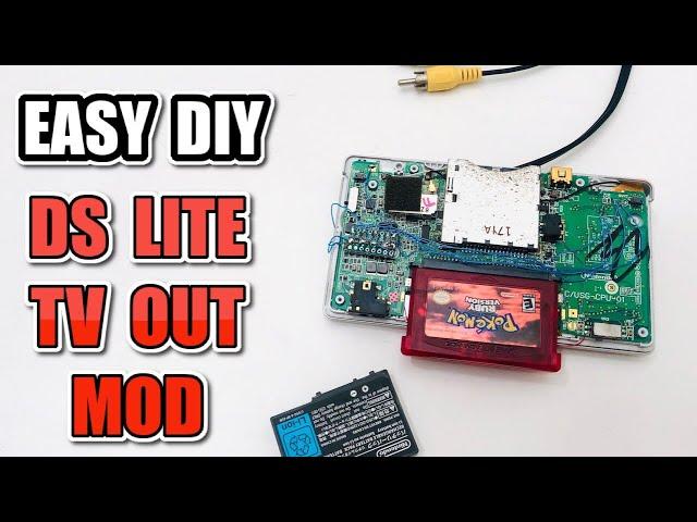 Easy DIY Nintendo DS Gameboy Advance AV TV Out Mod to Stream or Play on your TV