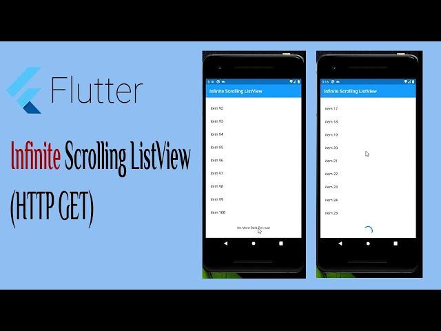 8- Flutter Infinite Scrolling ListView HTTP GET