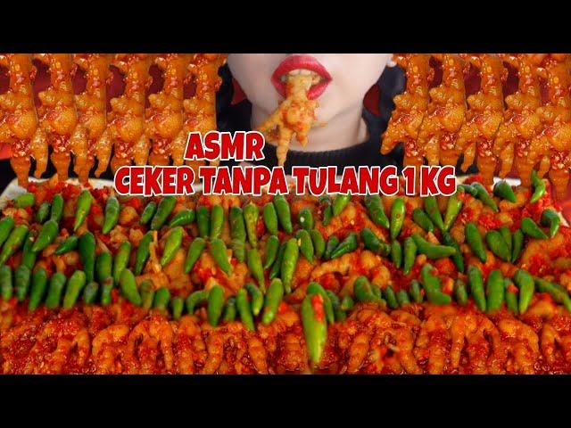 LAGI ! ASMR 1 KG CEKER TANPA TULANG LALAP 100 CABE RAWIT  + NASI I CEKERNYA LUNAK BANGET 