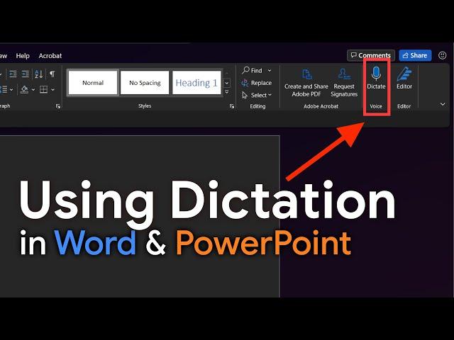 Dictation in Microsoft Office