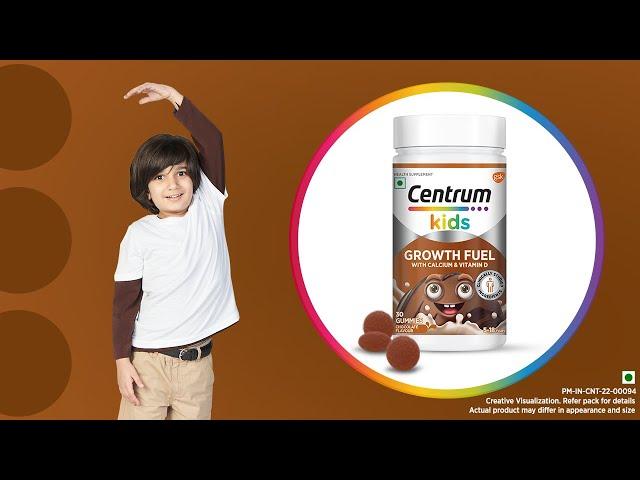 Centrum Kids Growth Fuel Gummies | Calcium & Vitamin D support overall growth & strong bones