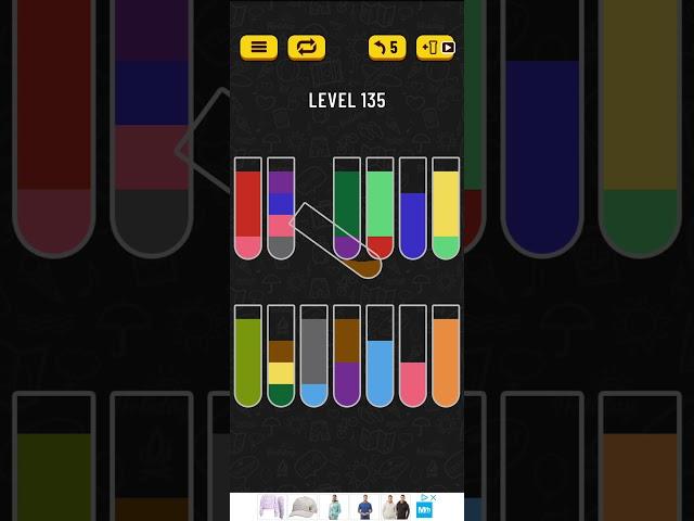 Water sort puzzle level 135