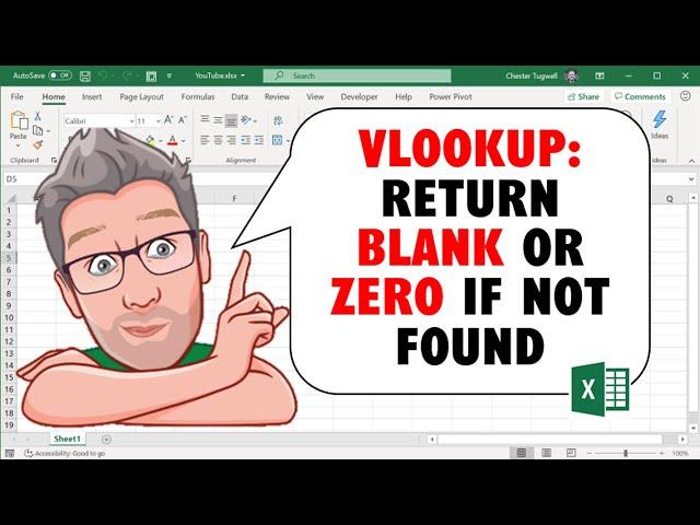 VLOOKUP:  IF VALUE NOT FOUND Return BLANK or ZERO