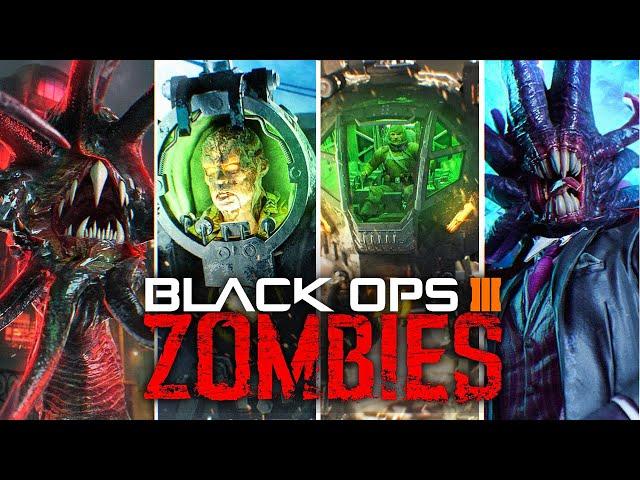 Beating EVERY BLACK OPS 3 ZOMBIES EASTER EGG in one video...