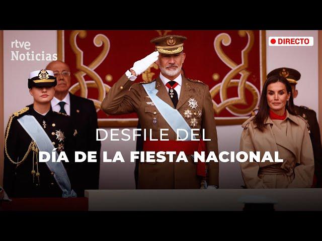 12 de OCTUBRE: DESFILE MILITAR presidido por los REYES y la PRINCESA LEONOR | RTVE Noticias