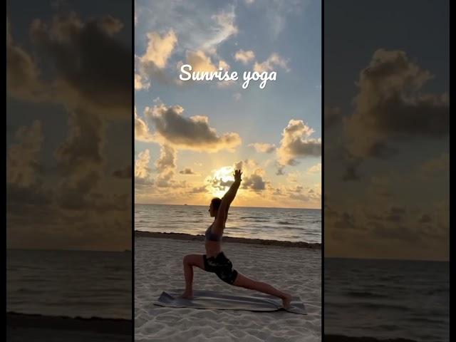 Morning yoga on the beach 