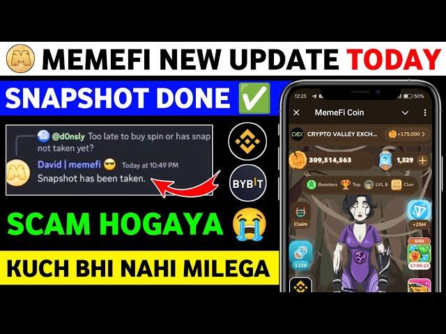 Memefi Airdrop snapshot done | memefi Airdrop criteria | memefi new update today | Memefi withdrawal