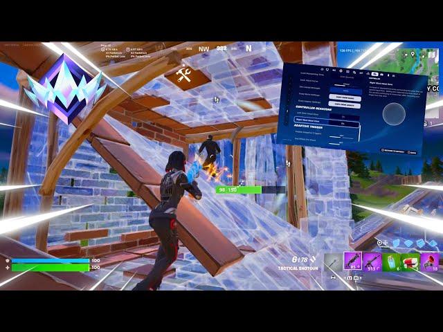 Fortnite RANKED UNREAL Gameplay! + NEW BEST CONTROLLER SETTINGS for Console Players