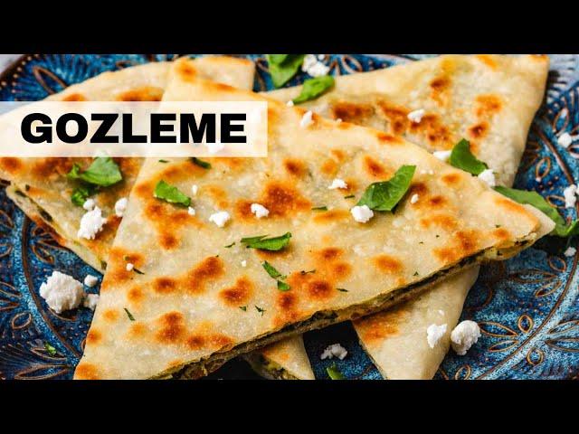 GÖZLEME: Best TURKISH Street Food (Turkish Flatbread Recipe)