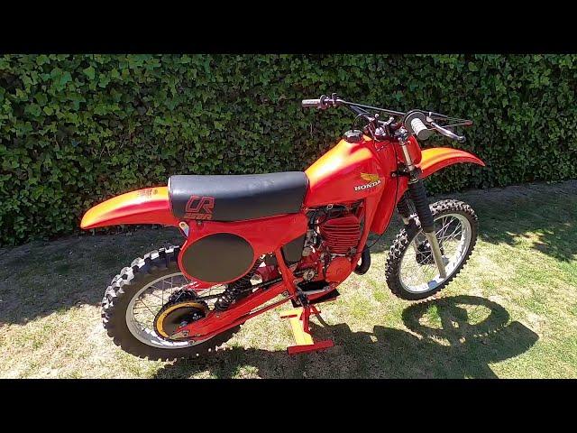 Honda CR250 Elsinore / Red Rocket 1980 walkaround and ride