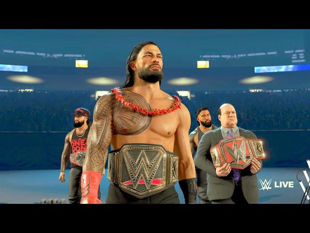 WWE 2K23 (PS5) - Brock Lesnar vs Roman Reigns Gameplay | SummerSlam Match (4K 60fps)