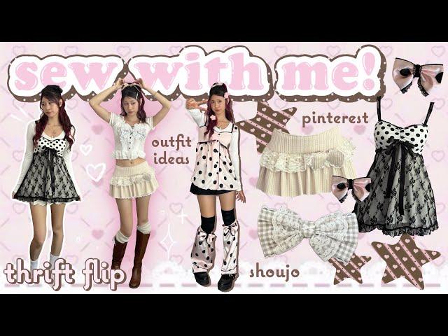 SEW WITH ME 🪡 thrift flip, pinterest, shoujo girl inspired, elevating clothes ୨୧