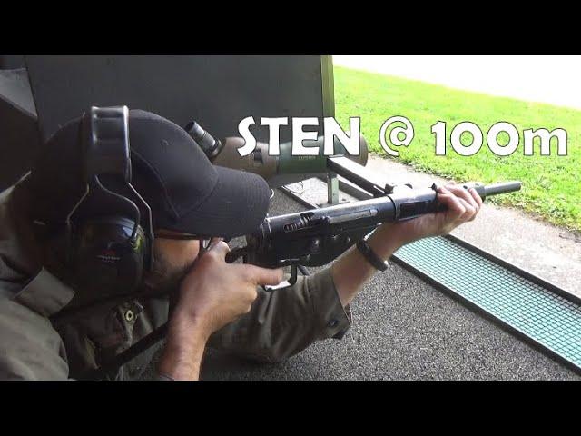 9x19mm STEN Mk.2 Machine Carbine / SMG At A Rather Optimistic 100m.