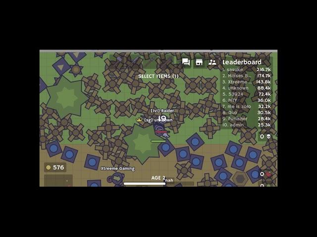 moomoo.io insta kill and stick montage