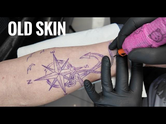 75 YEARS OLD SAILOR Anchor Tattoo