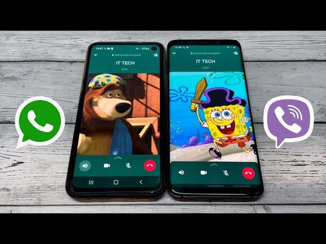 Incoming Call WhatsApp vs Outgoing Call Telegram Samsung S9 vs Samsung S10