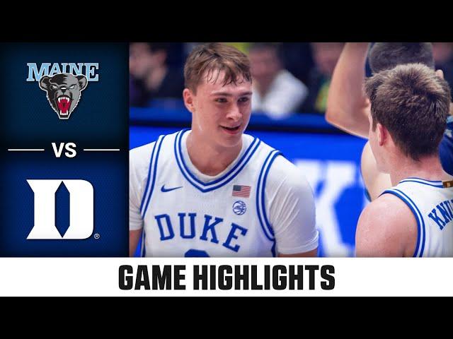 Maine vs. Duke Game Highlights | 2024-25 ACC Men's Basketball