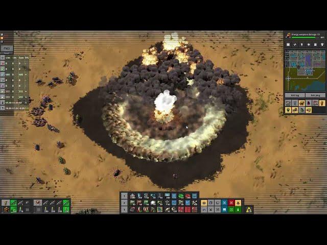 What happens when you mix Cluster Artillery and Nukes? Chaos. - Factorio