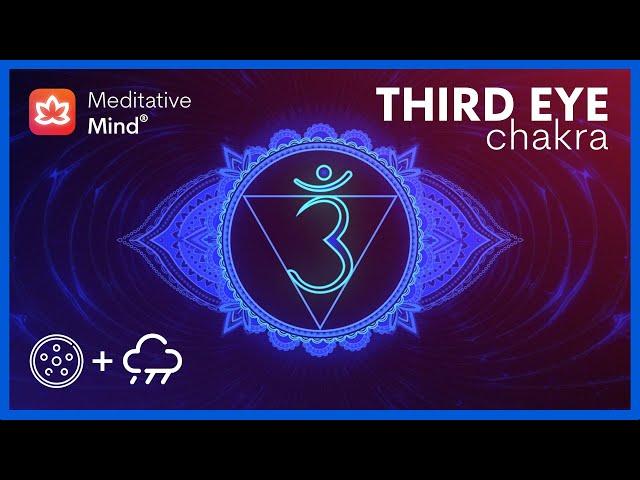 AWAKEN Your INTUITION : Third Eye Chakra Activation | Hang Drum Healing & Rain Sounds