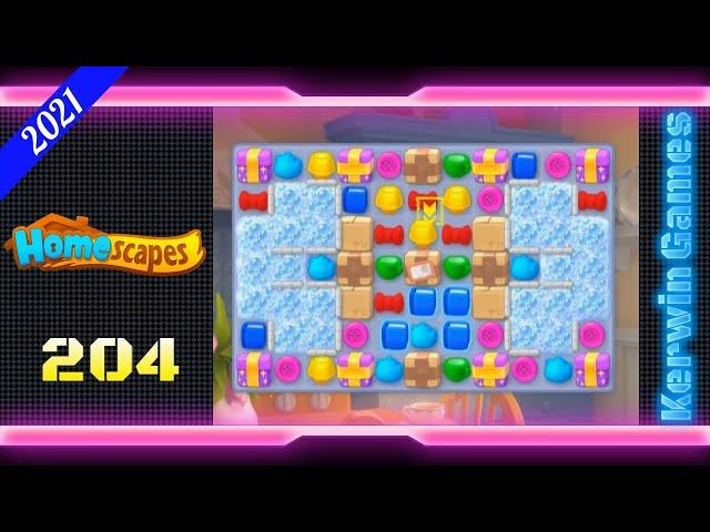 Homescapes Level 204 - Hard Level - No Boosters - 20 moves (2021)