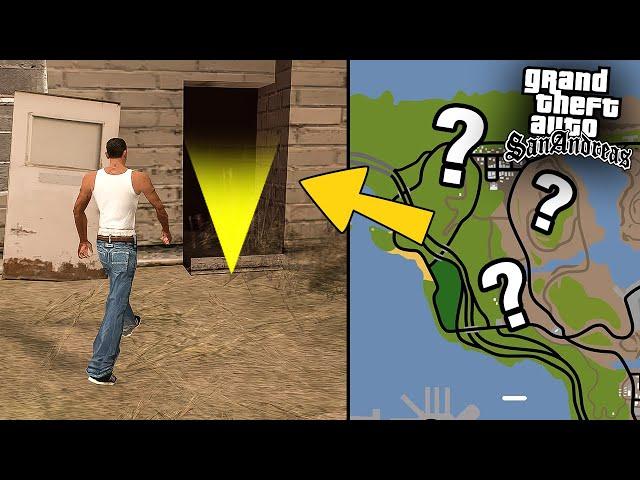 GTA SAN ANDREAS 'DA HARİTADA GÖZÜKMEYEN VE İÇİNE GİRİLEBİLİR YERLER !