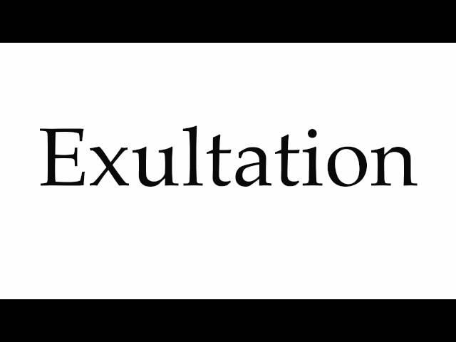 How to Pronounce Exultation