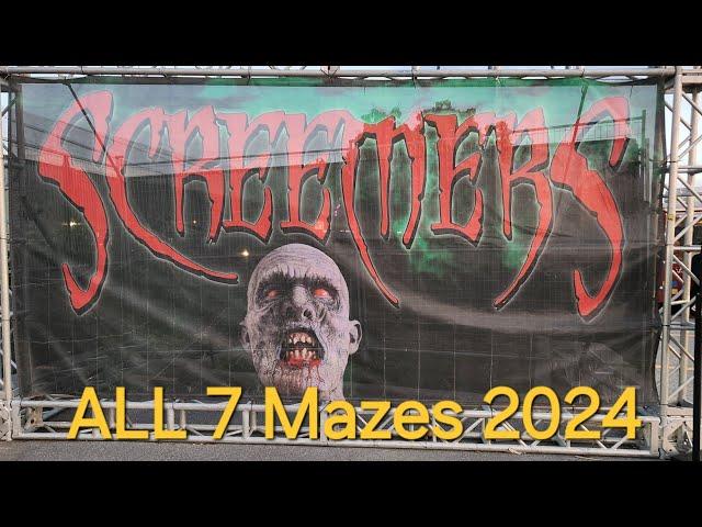 Screemers Haunted House Vaughan, Toronto 2024 - ALL 7 Mazes! #walkthrough #halloween  #spooky #kids