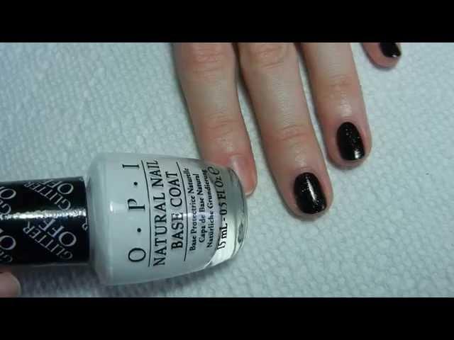 O.P.I Glitter Off Natural Nail Peel Off Base Coat Demo