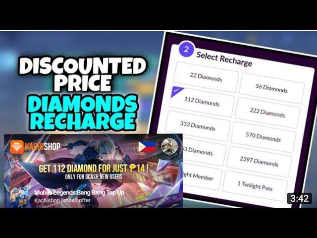 KACHISHOP AND GCASH PROMO OFFERS  112 DIAMONDS IN MOBILE LEGENDS FOR ONLY 6PHP | Very Cheap Prize