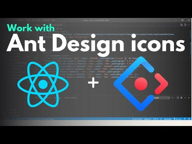 How to use Ant Design Icons in React JS to built an Application