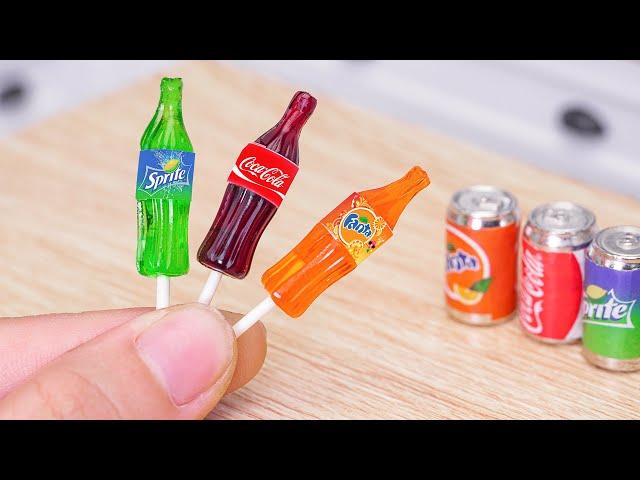 Amazing Miniature Lollipop From Coca Cola, Sprite, Fanta Recipe | Decorating Ideas of Mini Bakery