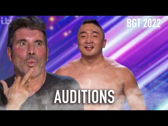 Tulga: STRONGMAN from Mongolia Puts SHOCK in Simon Cowell's Face! | Britain's Got Talent 2022