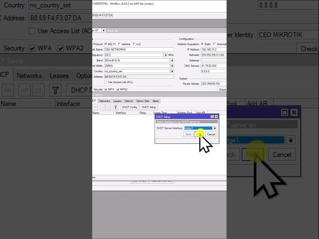 MikroTik DHCP Server Setup