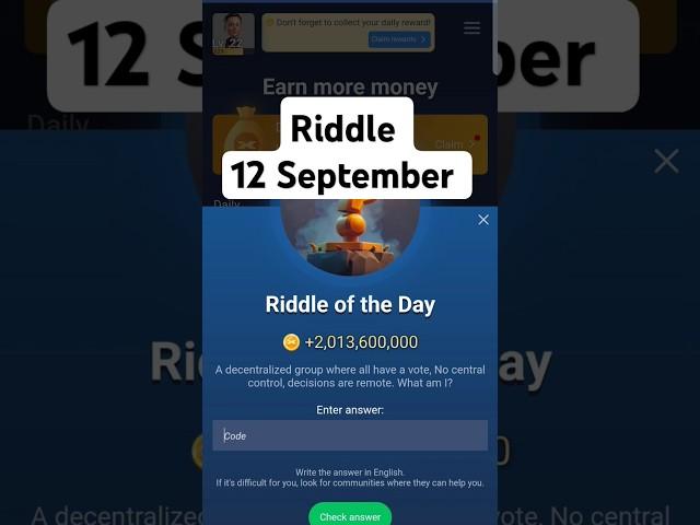 X Empire riddle of the day today 12 September| Musk empire