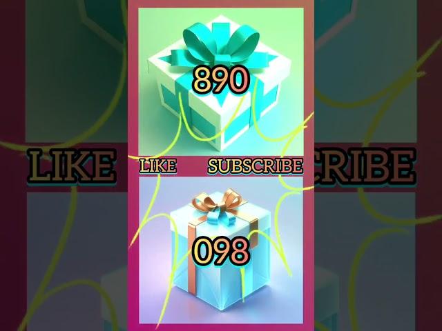 Choose YouR PresenT BOX 098 vs 890 #gift #shorts #abdulmznyt10 @ABDULCACT5M