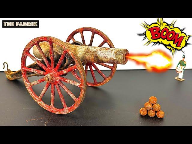 1920's Vintage Tin Toy Cannon  Restoration