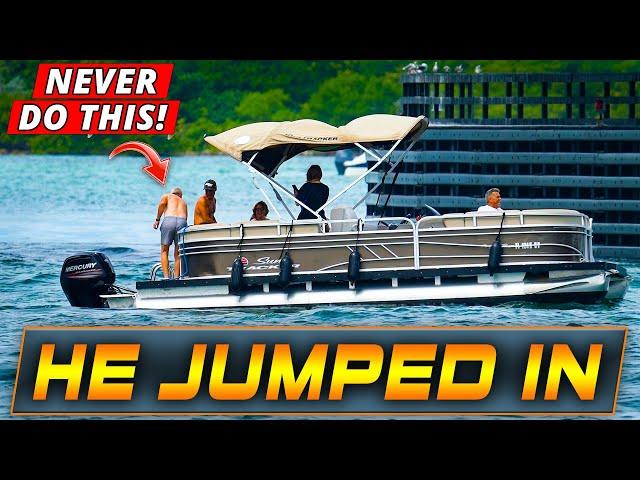 CAPTAIN JUMPS INTO DANGEROUS CURRENTS AT HAULOVER INLET !! | WAVY BOATS