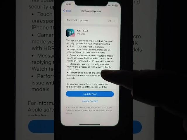 ios 18.0.1 update on iPhone 11 || #shorts #video #trending